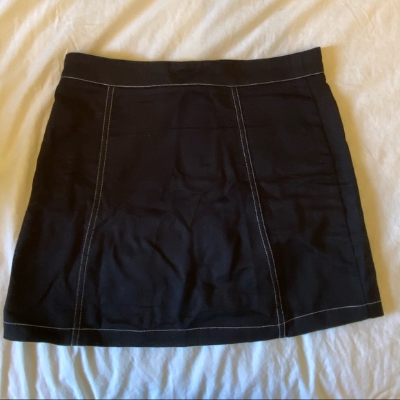 Small Forever 21 Black and White Stitched Skirt - Picture 2 of 3